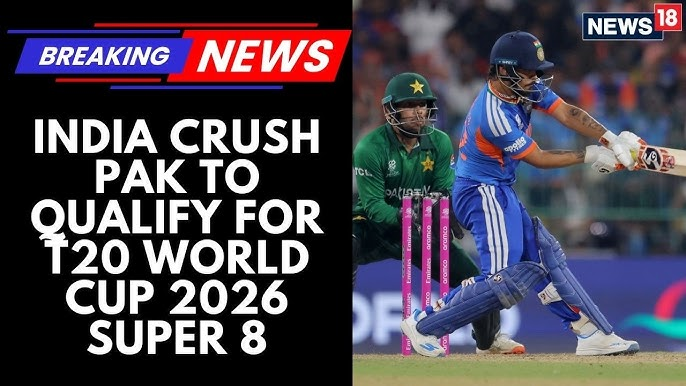 India Crushes Pakistan by 61 Runs Qualifies for Super 8