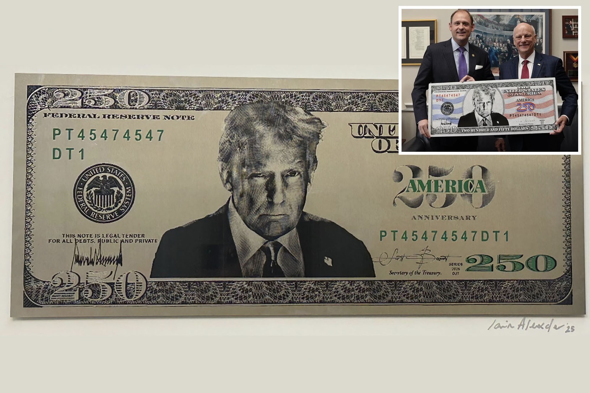 The 250 Trump Bill White House Proposes Face on New Currency