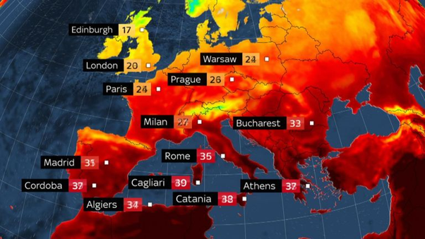 Severe Weather Patterns and Heatwaves Cause Grid Strain Across Southern Europe